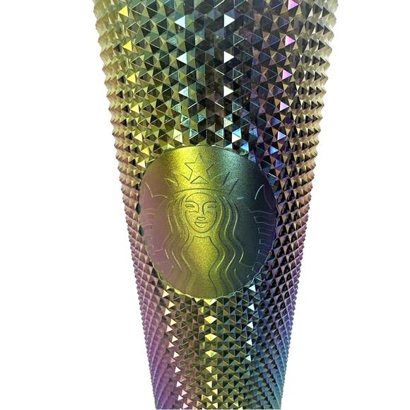 STARBUCKS LimitedEdition Studded Oil Slick Rainbow Iridescent Tumbler Fall 2023 - Picture 2 of 7